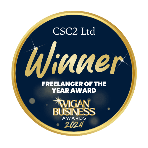 Wigan-Business-Awards-Freelancer-of-the-Year-Award-Winner-CSC2-Ltd-Digital-Badge