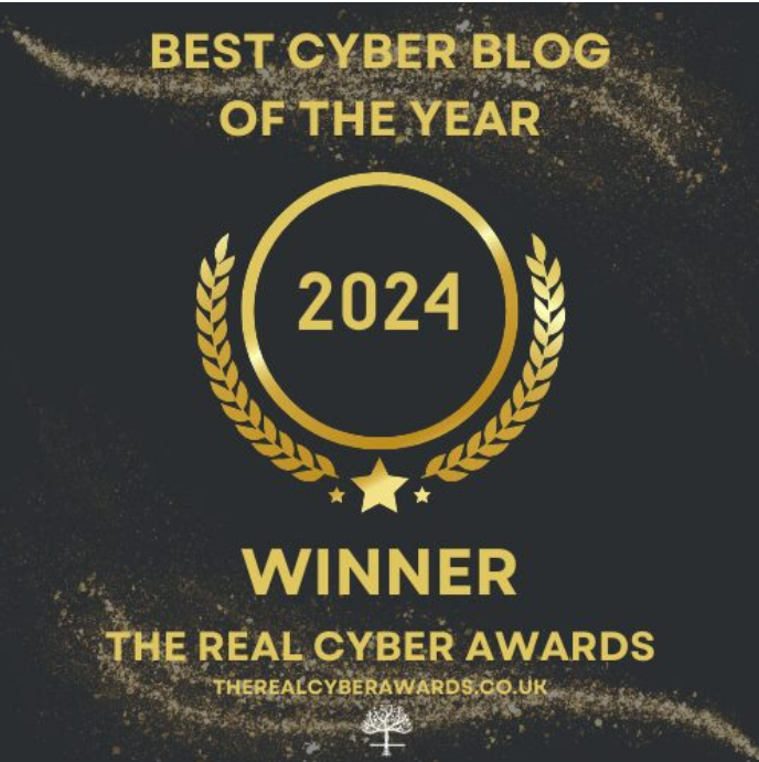 Best Cyber Blog of the Year Award Winners badge from The Real Cyber Awards